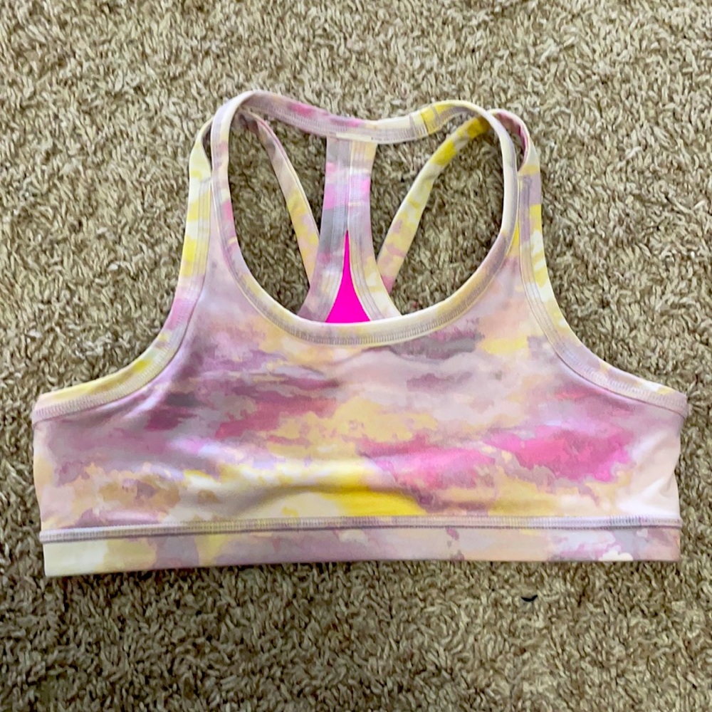 Ivivva Reversible Pink Patterned Sports Bra Sz 12
